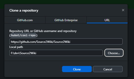 Clone repository from url How to clone a repository from url