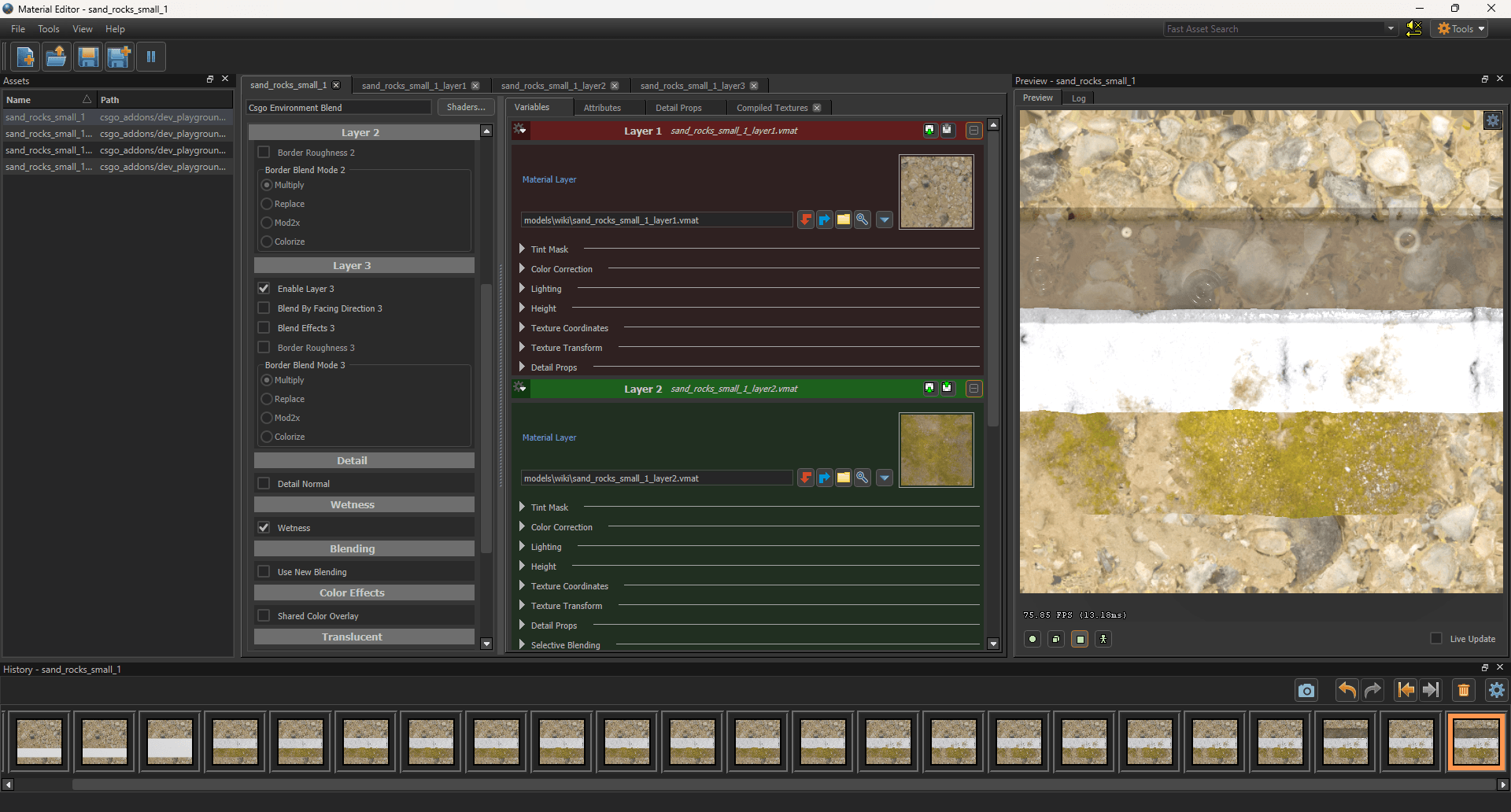 Example of a material in the Material Editor