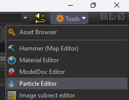 how to open the particle editor