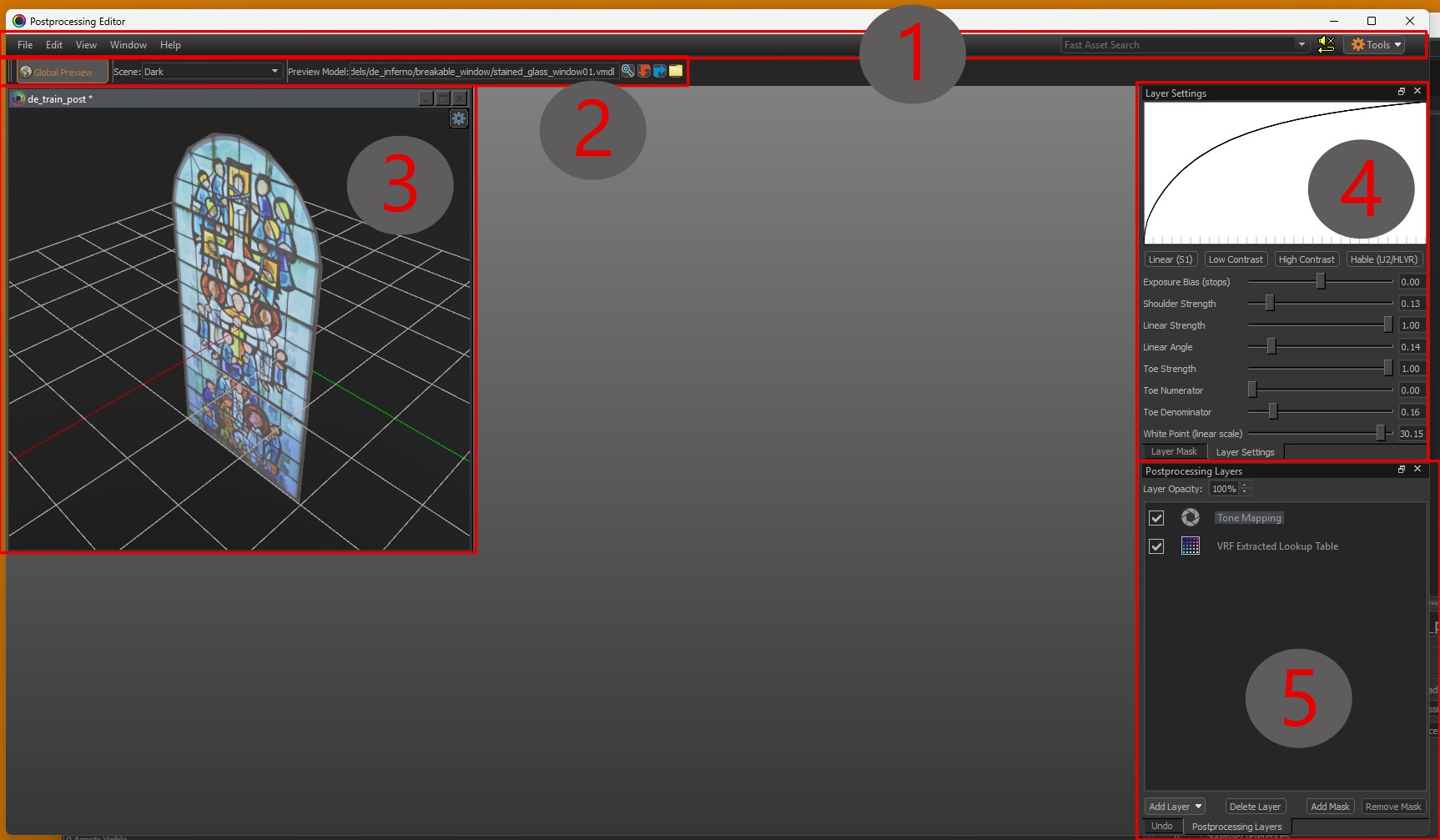 post processing editor main gui