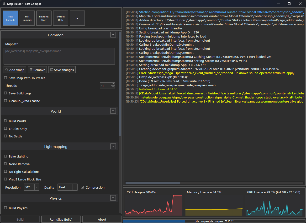 Map Builder interface