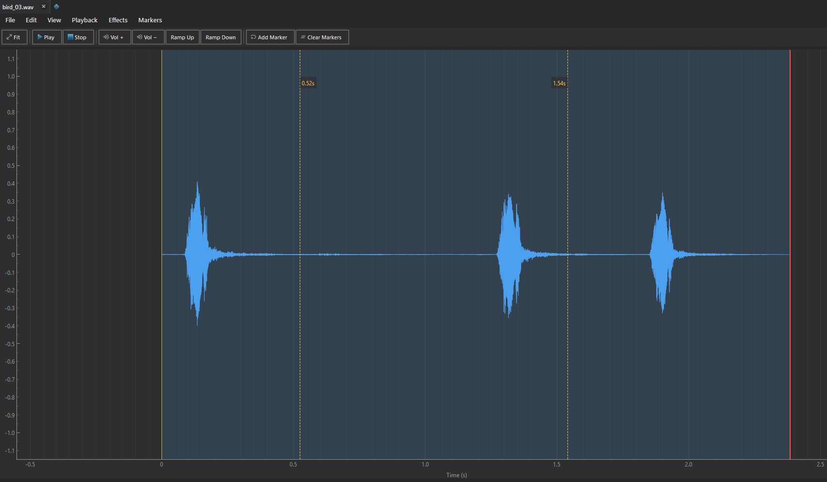 Loop markers in the Audio Editor