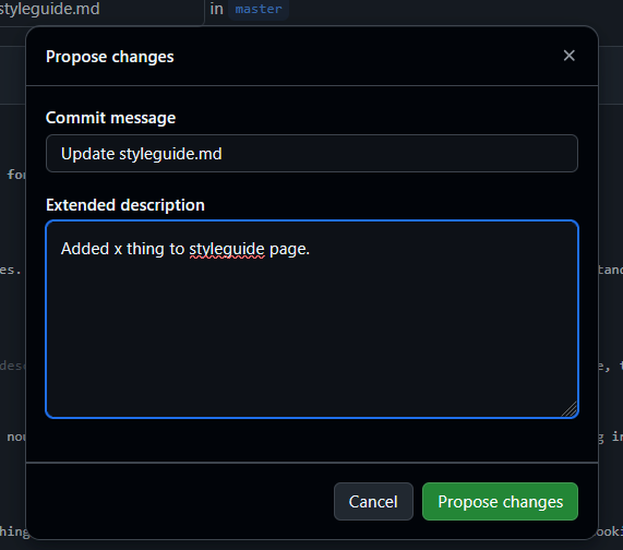 Proposing Changes How to propose changes