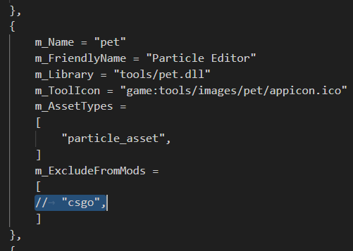 how to enable particle editor in csgo