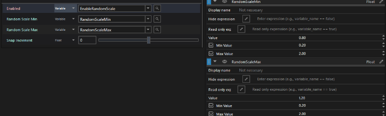 Scale Min/Max Properties