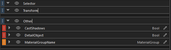 Variable Categories